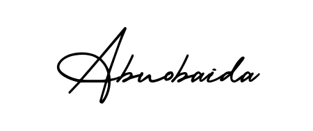 Generate high-definition signature styles for Abuobaida. The AmerikaSignatureDemo-Regular typeface ensures crisp legibility and sophisticated design. Abuobaida signature style 3 images and pictures png