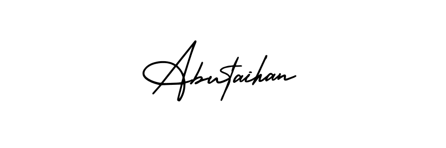 Also You can easily find your signature by using the search form. We will create Abutaihan name handwritten signature images for you free of cost using AmerikaSignatureDemo-Regular sign style. Abutaihan signature style 3 images and pictures png