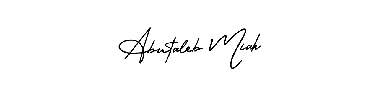 Create a beautiful signature design for name Abutaleb Miah. With this signature (AmerikaSignatureDemo-Regular) fonts, you can make a handwritten signature for free. Abutaleb Miah signature style 3 images and pictures png