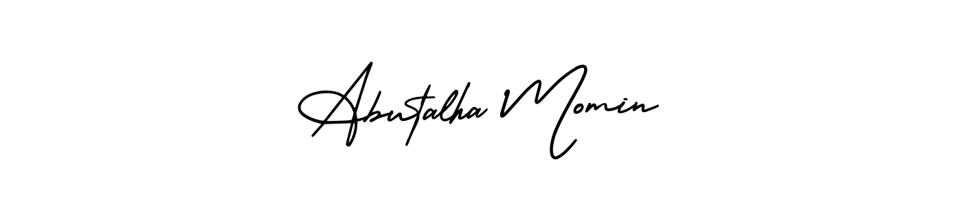 Design your own signature with our free online signature maker. With this signature software, you can create a handwritten (AmerikaSignatureDemo-Regular) signature for name Abutalha Momin. Abutalha Momin signature style 3 images and pictures png