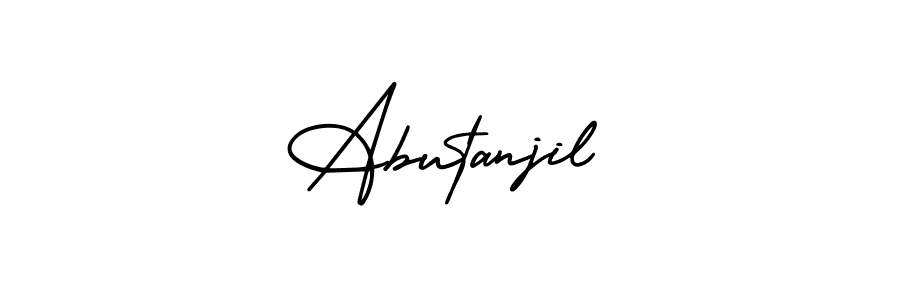 How to make Abutanjil name signature. Use AmerikaSignatureDemo-Regular style for creating short signs online. This is the latest handwritten sign. Abutanjil signature style 3 images and pictures png