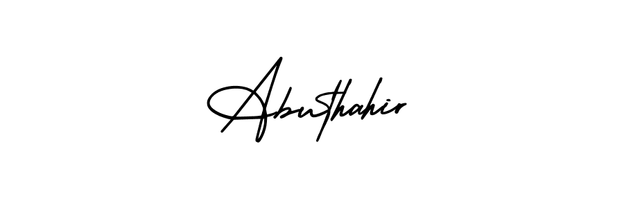 This is the best signature style for the Abuthahir name. Also you like these signature font (AmerikaSignatureDemo-Regular). Mix name signature. Abuthahir signature style 3 images and pictures png