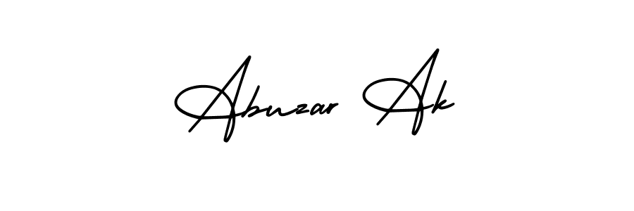 How to Draw Abuzar Ak signature style? AmerikaSignatureDemo-Regular is a latest design signature styles for name Abuzar Ak. Abuzar Ak signature style 3 images and pictures png
