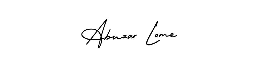 Make a beautiful signature design for name Abuzar Lome. With this signature (AmerikaSignatureDemo-Regular) style, you can create a handwritten signature for free. Abuzar Lome signature style 3 images and pictures png