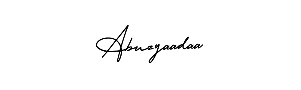 Similarly AmerikaSignatureDemo-Regular is the best handwritten signature design. Signature creator online .You can use it as an online autograph creator for name Abuzyaadaa. Abuzyaadaa signature style 3 images and pictures png
