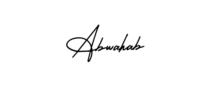 Make a beautiful signature design for name Abwahab. Use this online signature maker to create a handwritten signature for free. Abwahab signature style 3 images and pictures png