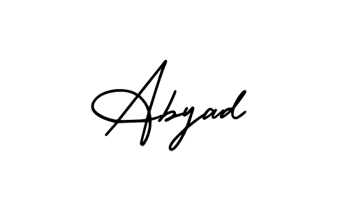 Design your own signature with our free online signature maker. With this signature software, you can create a handwritten (AmerikaSignatureDemo-Regular) signature for name Abyad. Abyad signature style 3 images and pictures png