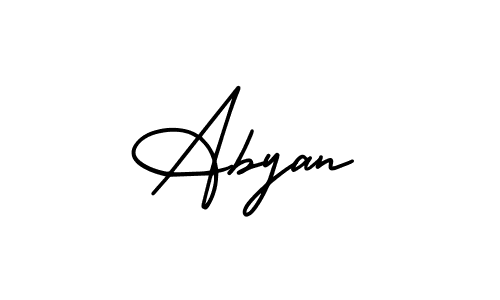 How to Draw Abyan signature style? AmerikaSignatureDemo-Regular is a latest design signature styles for name Abyan. Abyan signature style 3 images and pictures png