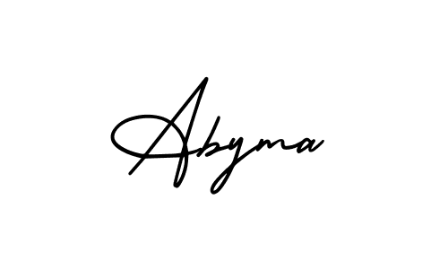 Similarly AmerikaSignatureDemo-Regular is the best handwritten signature design. Signature creator online .You can use it as an online autograph creator for name Abyma. Abyma signature style 3 images and pictures png