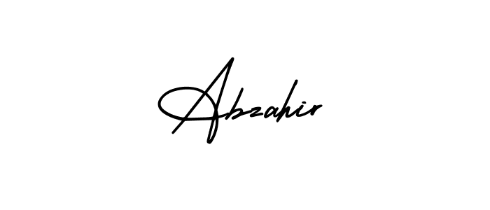 How to make Abzahir signature? AmerikaSignatureDemo-Regular is a professional autograph style. Create handwritten signature for Abzahir name. Abzahir signature style 3 images and pictures png