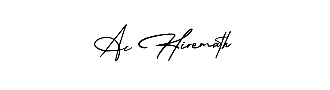 Create a beautiful signature design for name Ac Hiremath. With this signature (AmerikaSignatureDemo-Regular) fonts, you can make a handwritten signature for free. Ac Hiremath signature style 3 images and pictures png