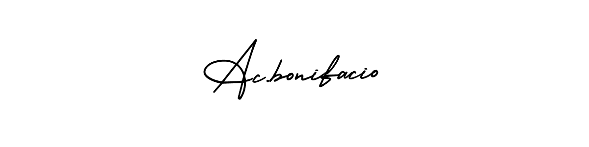 Design your own signature with our free online signature maker. With this signature software, you can create a handwritten (AmerikaSignatureDemo-Regular) signature for name Ac.bonifacio. Ac.bonifacio signature style 3 images and pictures png