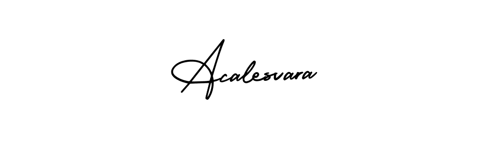 The best way (AmerikaSignatureDemo-Regular) to make a short signature is to pick only two or three words in your name. The name Acalesvara include a total of six letters. For converting this name. Acalesvara signature style 3 images and pictures png