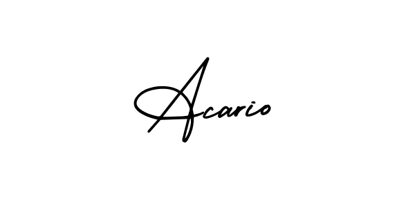 It looks lik you need a new signature style for name Acario. Design unique handwritten (AmerikaSignatureDemo-Regular) signature with our free signature maker in just a few clicks. Acario signature style 3 images and pictures png