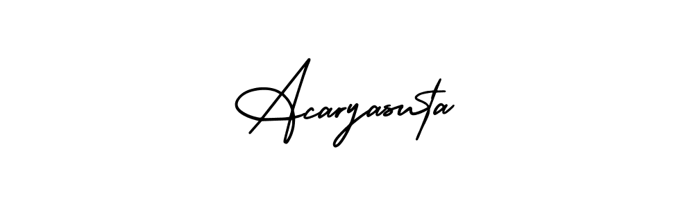 Also You can easily find your signature by using the search form. We will create Acaryasuta name handwritten signature images for you free of cost using AmerikaSignatureDemo-Regular sign style. Acaryasuta signature style 3 images and pictures png