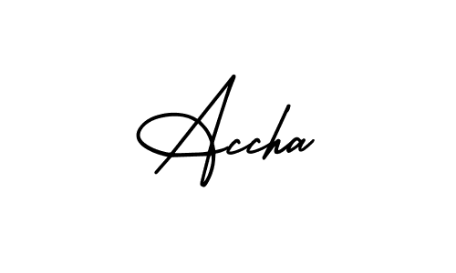 This is the best signature style for the Accha name. Also you like these signature font (AmerikaSignatureDemo-Regular). Mix name signature. Accha signature style 3 images and pictures png