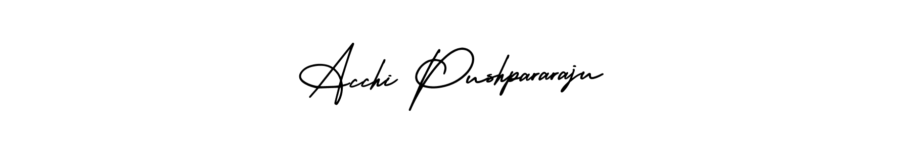 Design your own signature with our free online signature maker. With this signature software, you can create a handwritten (AmerikaSignatureDemo-Regular) signature for name Acchi Pushpararaju. Acchi Pushpararaju signature style 3 images and pictures png