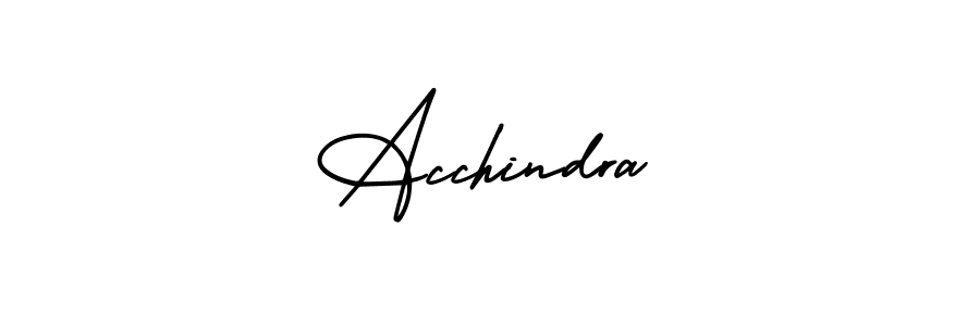 You should practise on your own different ways (AmerikaSignatureDemo-Regular) to write your name (Acchindra) in signature. don't let someone else do it for you. Acchindra signature style 3 images and pictures png