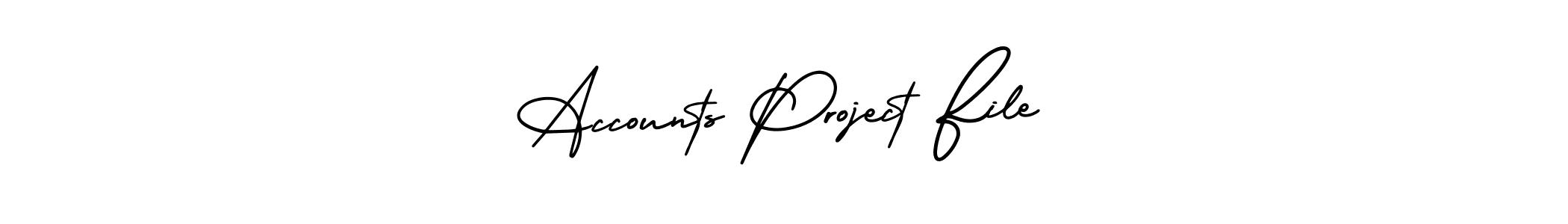 Similarly AmerikaSignatureDemo-Regular is the best handwritten signature design. Signature creator online .You can use it as an online autograph creator for name Accounts Project File. Accounts Project File signature style 3 images and pictures png