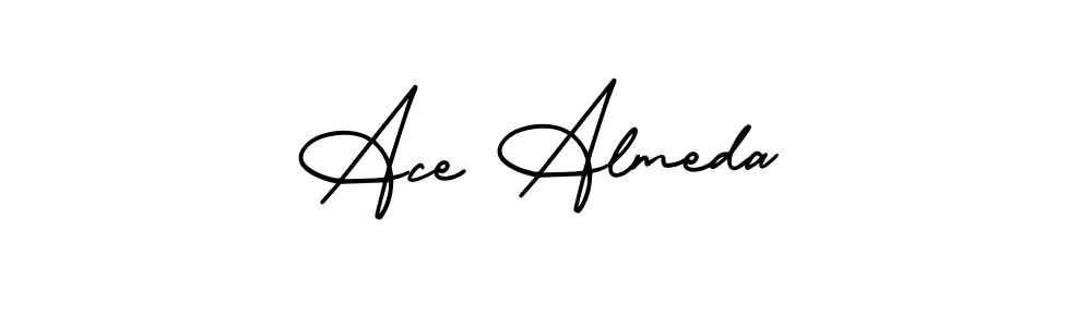 AmerikaSignatureDemo-Regular is a professional signature style that is perfect for those who want to add a touch of class to their signature. It is also a great choice for those who want to make their signature more unique. Get Ace Almeda name to fancy signature for free. Ace Almeda signature style 3 images and pictures png