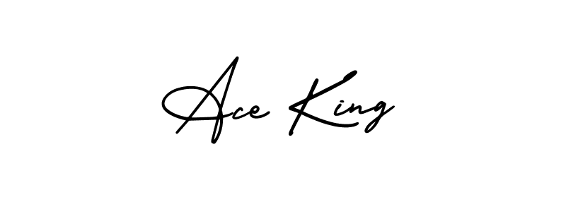 Ace King stylish signature style. Best Handwritten Sign (AmerikaSignatureDemo-Regular) for my name. Handwritten Signature Collection Ideas for my name Ace King. Ace King signature style 3 images and pictures png