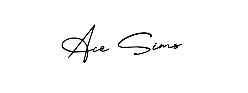 Check out images of Autograph of Ace Sims name. Actor Ace Sims Signature Style. AmerikaSignatureDemo-Regular is a professional sign style online. Ace Sims signature style 3 images and pictures png