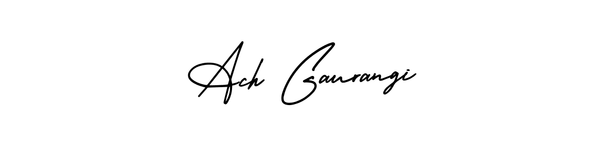 Create a beautiful signature design for name Ach Gaurangi. With this signature (AmerikaSignatureDemo-Regular) fonts, you can make a handwritten signature for free. Ach Gaurangi signature style 3 images and pictures png