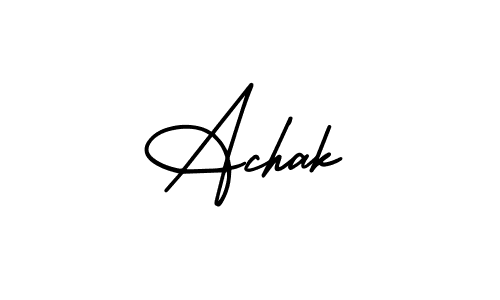 How to make Achak signature? AmerikaSignatureDemo-Regular is a professional autograph style. Create handwritten signature for Achak name. Achak signature style 3 images and pictures png