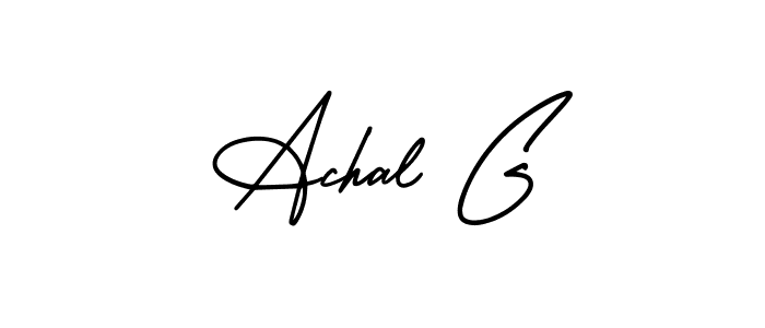 Design your own signature with our free online signature maker. With this signature software, you can create a handwritten (AmerikaSignatureDemo-Regular) signature for name Achal G. Achal G signature style 3 images and pictures png