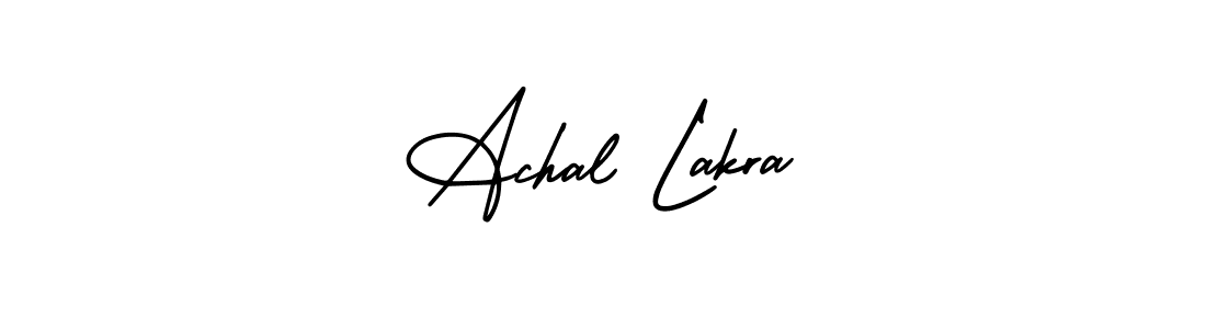 if you are searching for the best signature style for your name Achal Lakra. so please give up your signature search. here we have designed multiple signature styles  using AmerikaSignatureDemo-Regular. Achal Lakra signature style 3 images and pictures png