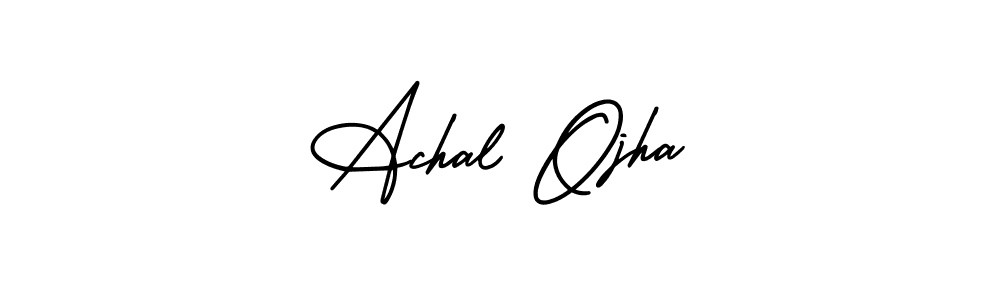 This is the best signature style for the Achal Ojha name. Also you like these signature font (AmerikaSignatureDemo-Regular). Mix name signature. Achal Ojha signature style 3 images and pictures png