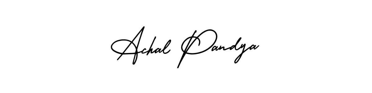 AmerikaSignatureDemo-Regular is a professional signature style that is perfect for those who want to add a touch of class to their signature. It is also a great choice for those who want to make their signature more unique. Get Achal Pandya name to fancy signature for free. Achal Pandya signature style 3 images and pictures png