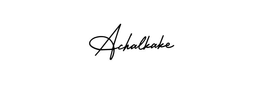 The best way (AmerikaSignatureDemo-Regular) to make a short signature is to pick only two or three words in your name. The name Achalkake include a total of six letters. For converting this name. Achalkake signature style 3 images and pictures png