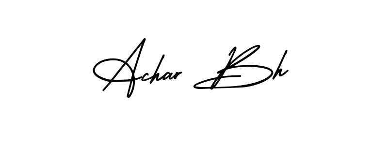 How to Draw Achar Bh signature style? AmerikaSignatureDemo-Regular is a latest design signature styles for name Achar Bh. Achar Bh signature style 3 images and pictures png