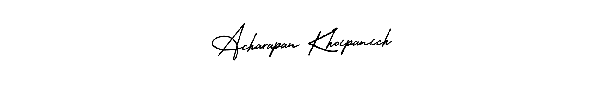 Check out images of Autograph of Acharapan Khoipanich name. Actor Acharapan Khoipanich Signature Style. AmerikaSignatureDemo-Regular is a professional sign style online. Acharapan Khoipanich signature style 3 images and pictures png