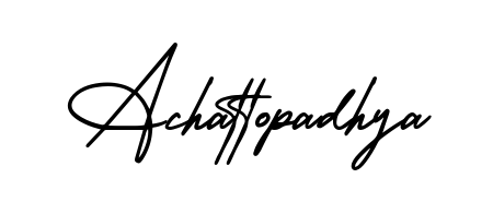 An effortless, minimalist signature concept for Achattopadhya using AmerikaSignatureDemo-Regular design. Clean lines that look great on any document. Achattopadhya signature style 3 images and pictures png