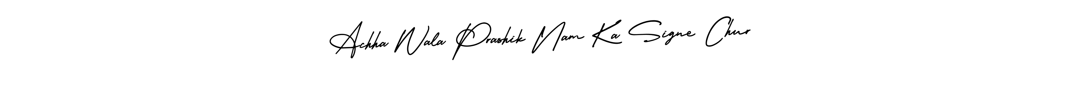 The best way (AmerikaSignatureDemo-Regular) to make a short signature is to pick only two or three words in your name. The name Achha Wala Prashik Nam Ka Signe Chur include a total of six letters. For converting this name. Achha Wala Prashik Nam Ka Signe Chur signature style 3 images and pictures png