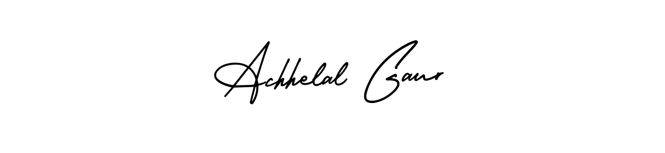 How to make Achhelal Gaur signature? AmerikaSignatureDemo-Regular is a professional autograph style. Create handwritten signature for Achhelal Gaur name. Achhelal Gaur signature style 3 images and pictures png