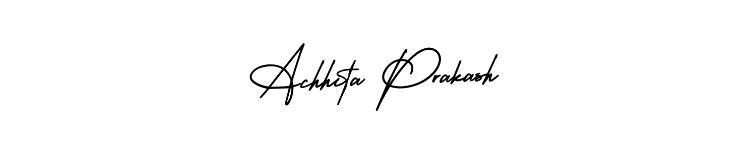 Make a beautiful signature design for name Achhita Prakash. With this signature (AmerikaSignatureDemo-Regular) style, you can create a handwritten signature for free. Achhita Prakash signature style 3 images and pictures png