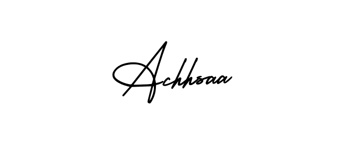 You should practise on your own different ways (AmerikaSignatureDemo-Regular) to write your name (Achhsaa) in signature. don't let someone else do it for you. Achhsaa signature style 3 images and pictures png