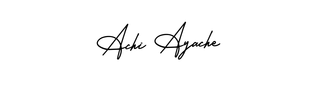 How to make Achi Ayache signature? AmerikaSignatureDemo-Regular is a professional autograph style. Create handwritten signature for Achi Ayache name. Achi Ayache signature style 3 images and pictures png