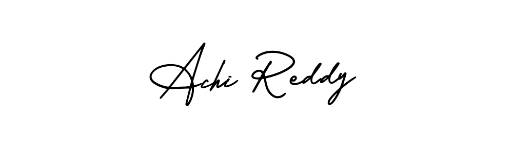 Achi Reddy stylish signature style. Best Handwritten Sign (AmerikaSignatureDemo-Regular) for my name. Handwritten Signature Collection Ideas for my name Achi Reddy. Achi Reddy signature style 3 images and pictures png