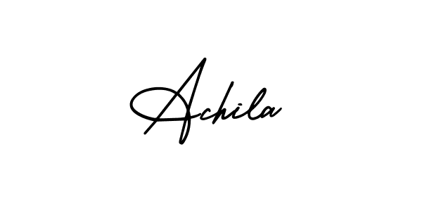 Also You can easily find your signature by using the search form. We will create Achila name handwritten signature images for you free of cost using AmerikaSignatureDemo-Regular sign style. Achila signature style 3 images and pictures png