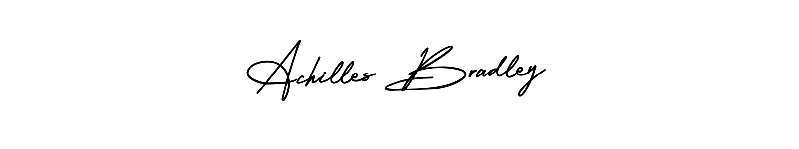Make a beautiful signature design for name Achilles Bradley. With this signature (AmerikaSignatureDemo-Regular) style, you can create a handwritten signature for free. Achilles Bradley signature style 3 images and pictures png