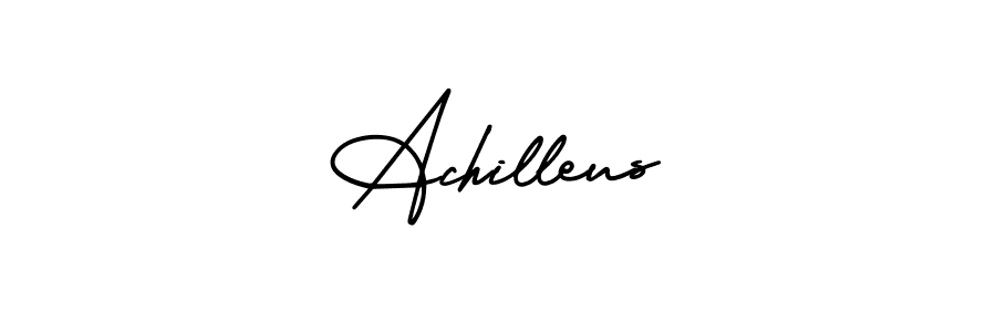 Use a signature maker to create a handwritten signature online. With this signature software, you can design (AmerikaSignatureDemo-Regular) your own signature for name Achilleus. Achilleus signature style 3 images and pictures png