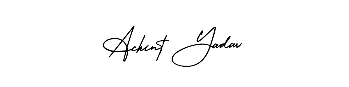 It looks lik you need a new signature style for name Achint Yadav. Design unique handwritten (AmerikaSignatureDemo-Regular) signature with our free signature maker in just a few clicks. Achint Yadav signature style 3 images and pictures png