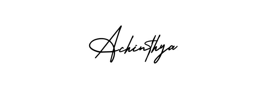 How to Draw Achinthya signature style? AmerikaSignatureDemo-Regular is a latest design signature styles for name Achinthya. Achinthya signature style 3 images and pictures png