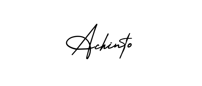 if you are searching for the best signature style for your name Achinto. so please give up your signature search. here we have designed multiple signature styles  using AmerikaSignatureDemo-Regular. Achinto signature style 3 images and pictures png