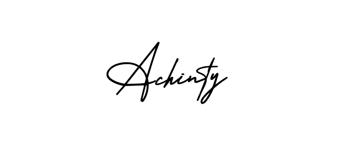 Achinty stylish signature style. Best Handwritten Sign (AmerikaSignatureDemo-Regular) for my name. Handwritten Signature Collection Ideas for my name Achinty. Achinty signature style 3 images and pictures png