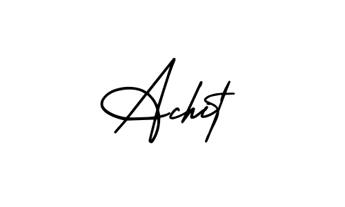 Similarly AmerikaSignatureDemo-Regular is the best handwritten signature design. Signature creator online .You can use it as an online autograph creator for name Achit. Achit signature style 3 images and pictures png